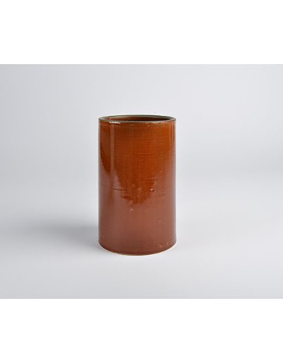 D&amp;M Vase waffle high rust 8 cm
