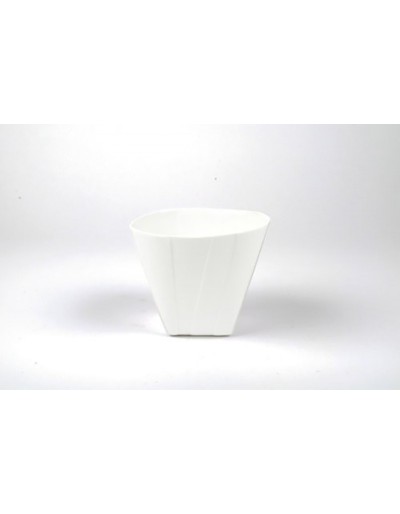 D&amp;M Składany wazon z białej ceramiki 8 cm