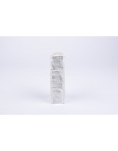 D&amp;M Vase faddy tall in white ceramic 15