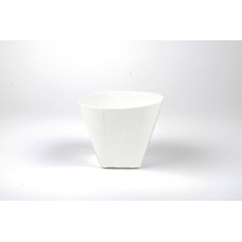 D&M Vaso faddy rettangolare in ceramica bianco 20 cm