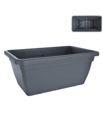 ANTHEA RECHTHOEKIGE PLANTER 60cm ANTRACIET