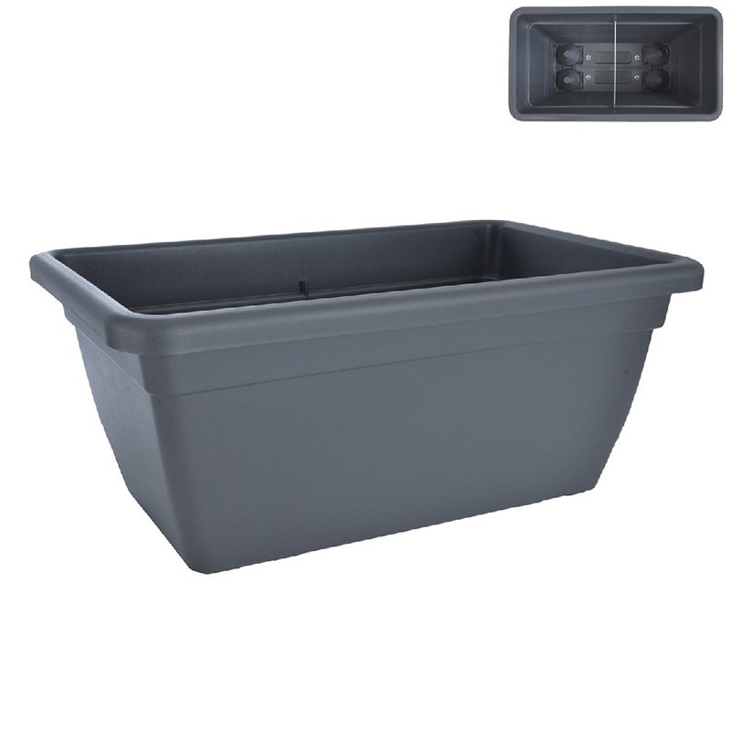 ANTHEA RECHTHOEKIGE PLANTER 60 cm ANTRACIET