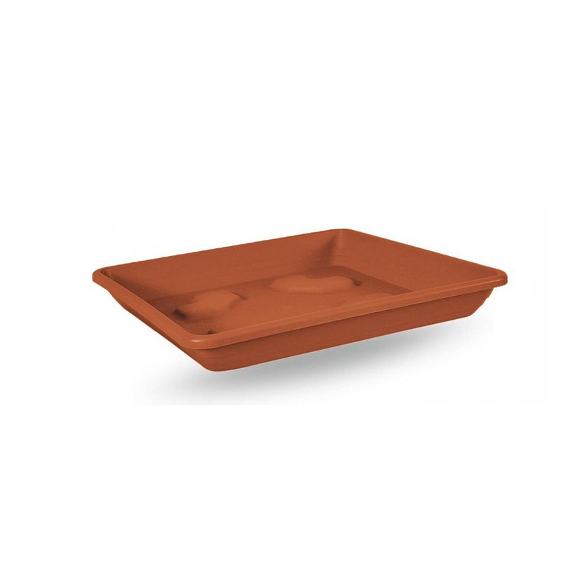 Sottovaso quadrato 42 cm TERRACOTTA Sottovaso quadrato 42 cm TERRACOTTA