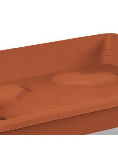 Quadratische runtervaso 42 cm TERRACOTTA