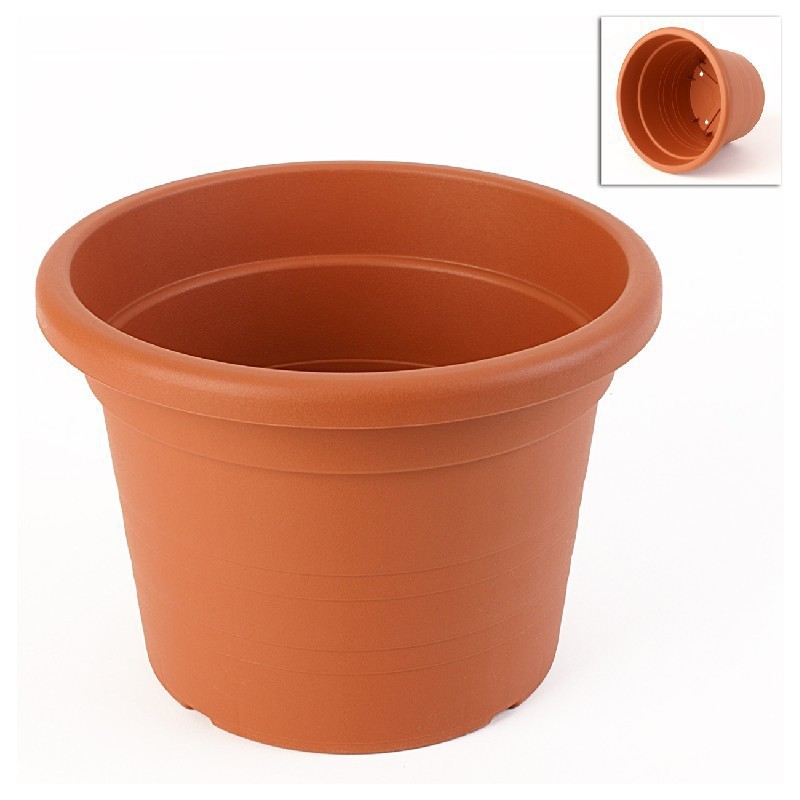 Vaso de cilindro de 50 cm TERRACOTTA de diâmetro