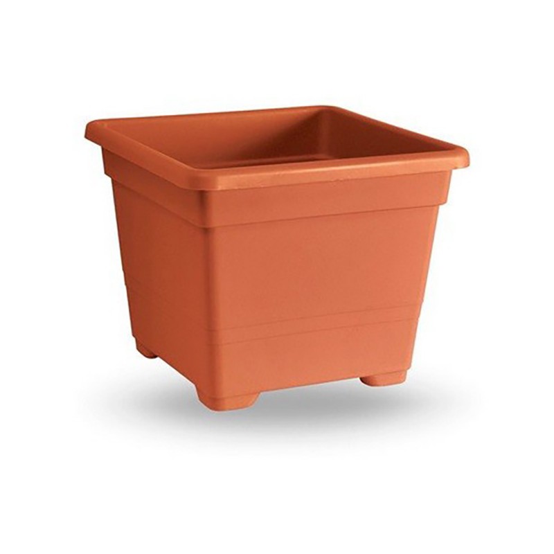 VIERKANTE VAAS 38 CM TERRACOTTA VIERKANTE VAAS 38 CM TERRACOTTA
