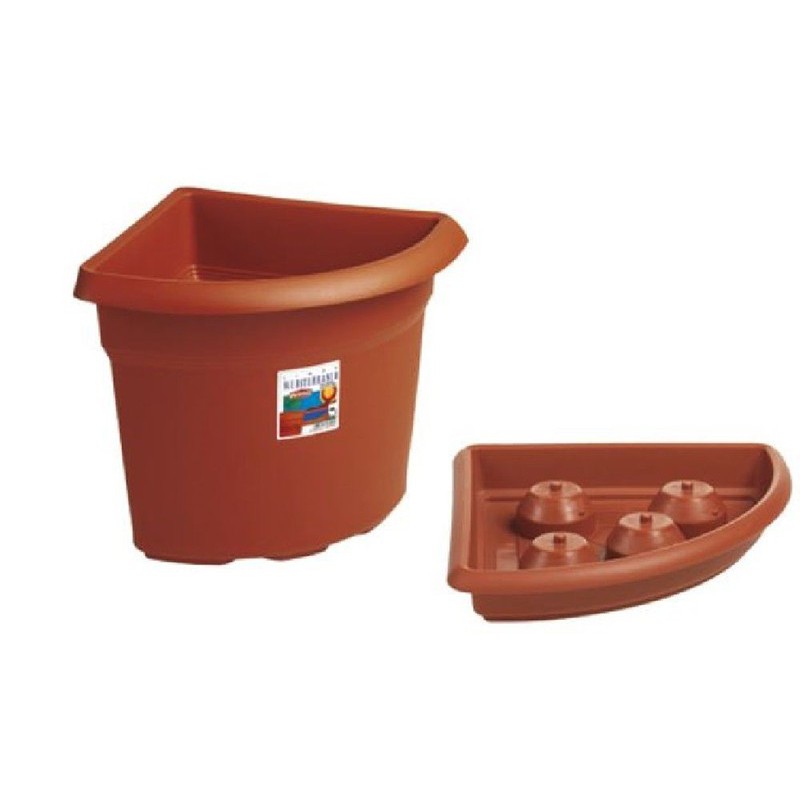 Fioriera angolare 39 cm colore terracotta Fioriera angolare 39 cm colore terracotta