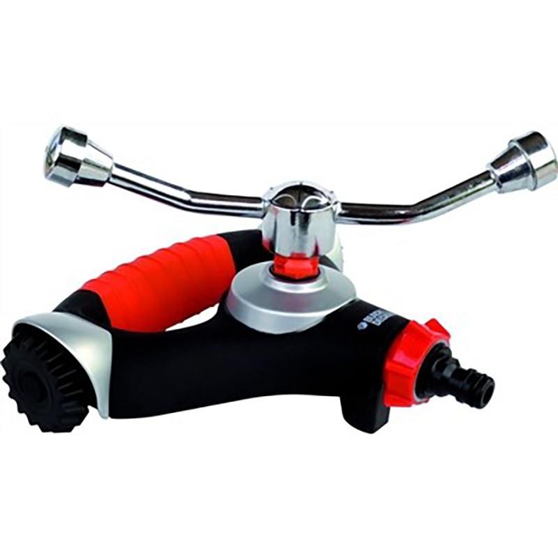 Aspersor Black & Decker con ruedas de dos brazos Aspersor Black & Decker con ruedas de dos brazos