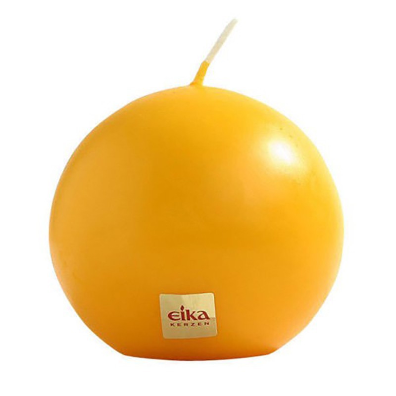 Yellow Spherical Candle 70 mm