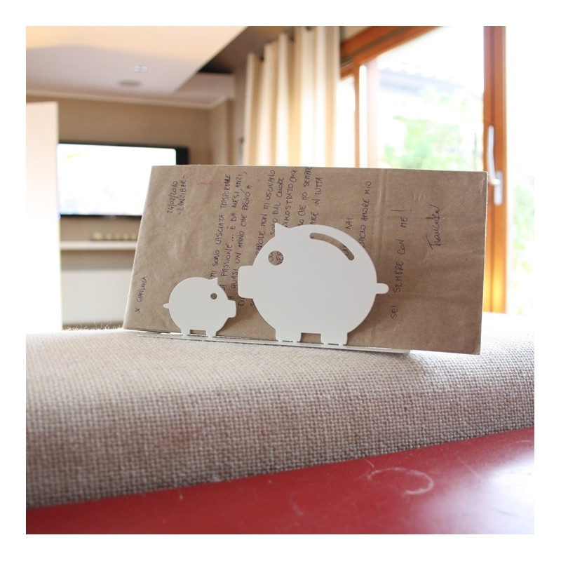 Piggy bank, envelope holder black Piggy bank, envelope holder black