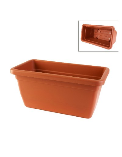 ANTHEA RECHTHOEKIGE PLANTER 50cm TERRACOTTA