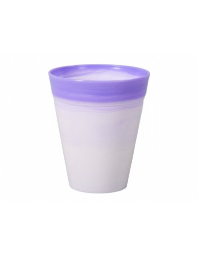 Vaso dante 14 cm bianco lilla