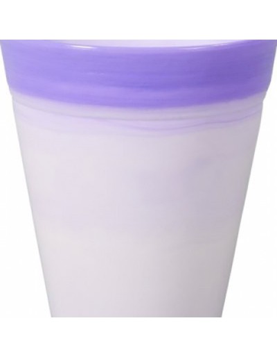 Vaso dante 14 cm bianco lilla