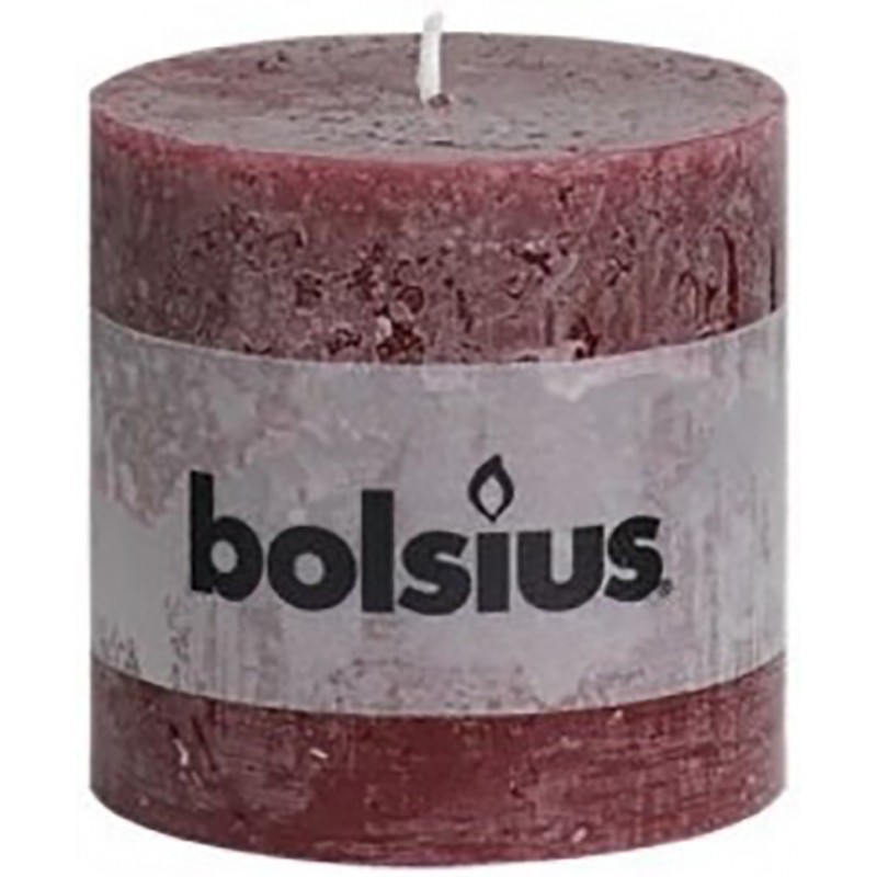 Rustic dark red candle 100/100 mm