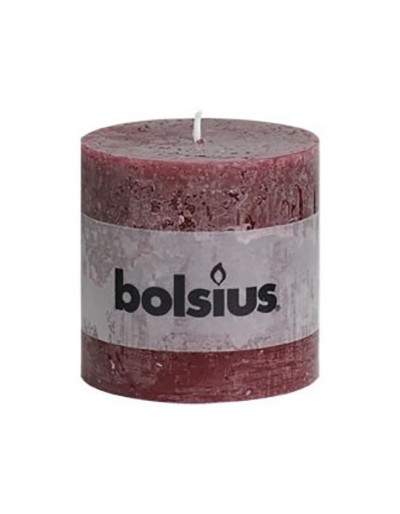 Rustic dark red candle 100/100 mm