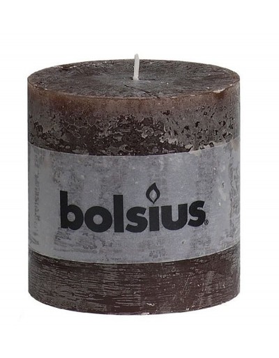 100/100mm dark brown rustic candle