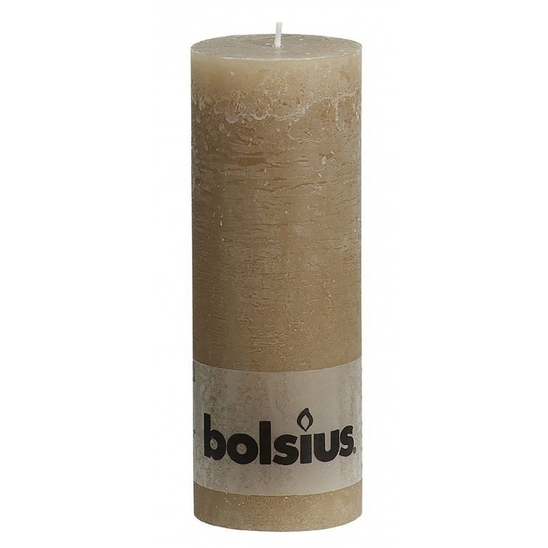 Rustic beige candle 190/68 mm