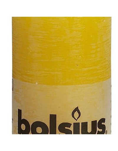 Świeca rustykalna żółta 130/68 mm