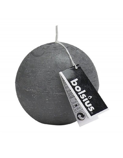 Grey ball candle 80 mm