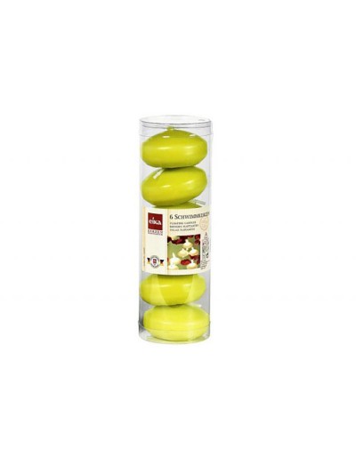Candles floating lemon yellow 6 pieces