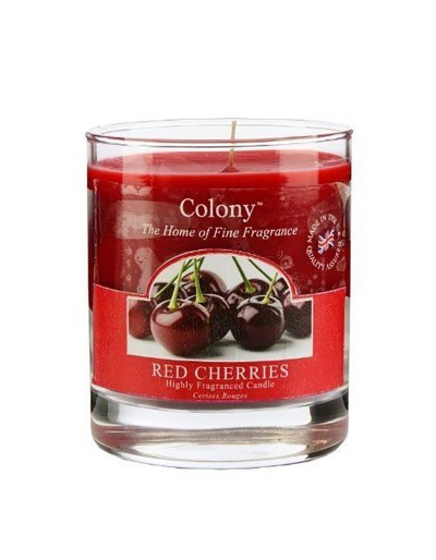 Colony candela in vetro small red cherries