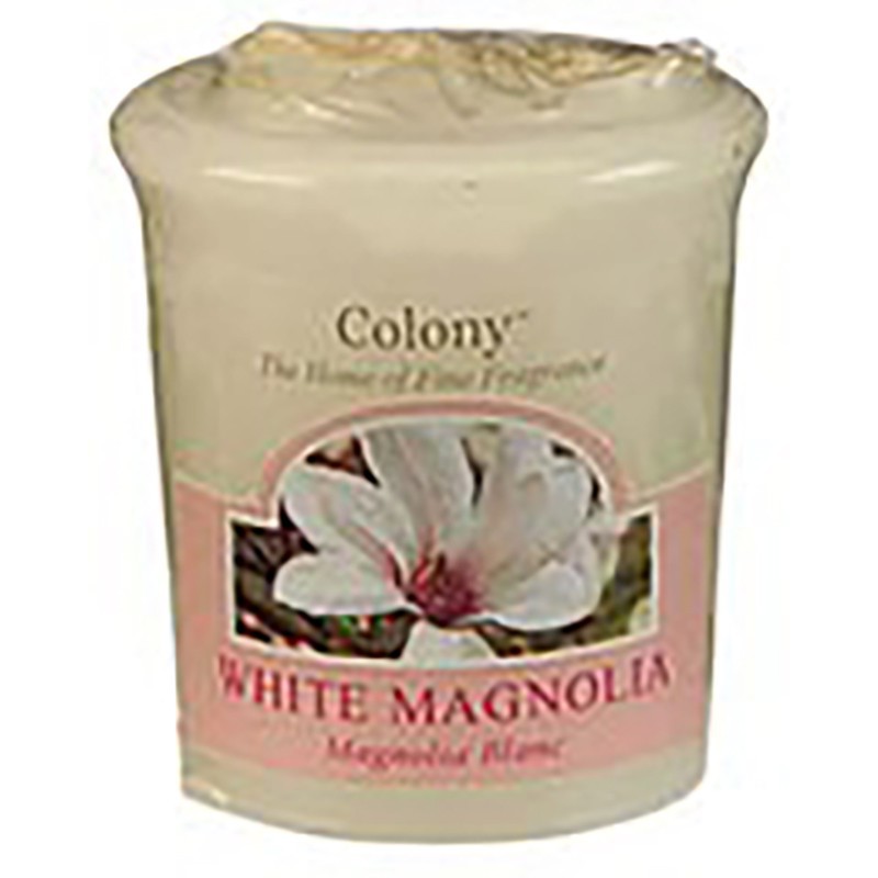 Kolonie Kerze weiße Magnolien