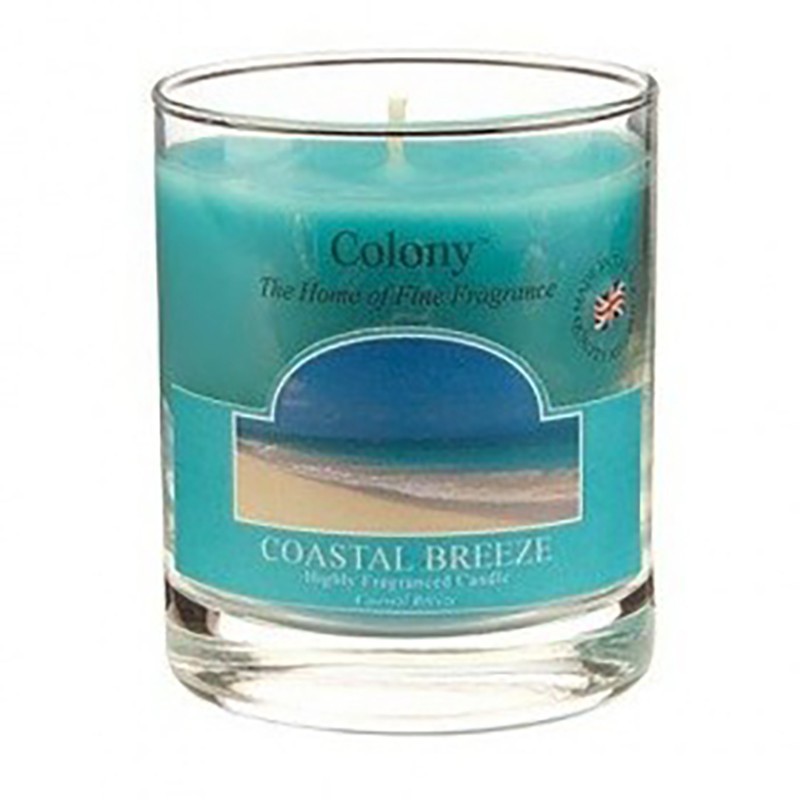 Colony glass candle small coastal breeze