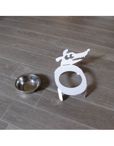 Dog bowl holder black