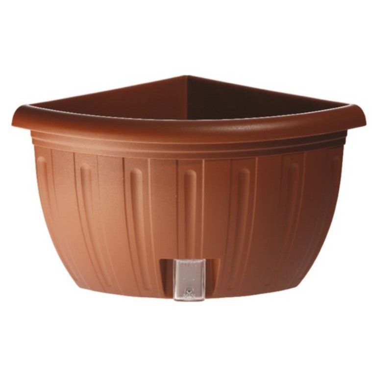 DECOR VASO ANGOLARE A MURO COLOR TERRACOTTA DECOR VASO ANGOLARE A MURO COLOR TERRACOTTA