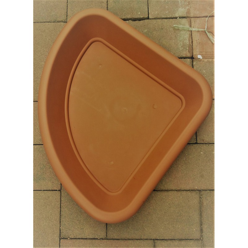 SOTTOVASO DECOR ALTO ANGOLARE TERRACOTTA