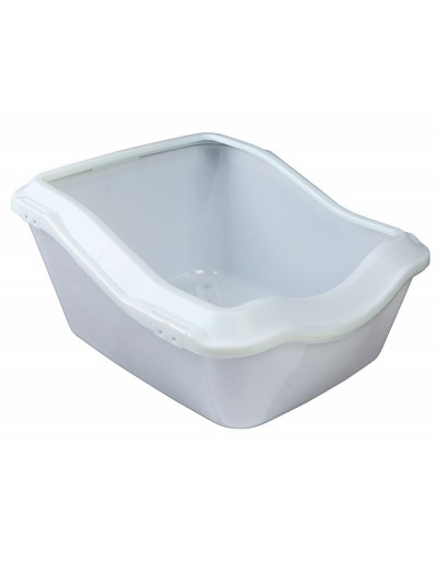 Boîte de toilette de chat avec encadré