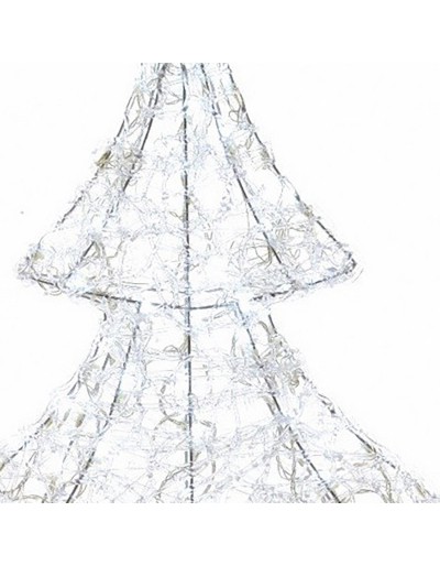 White acrylic Christmas tree with 80 lights