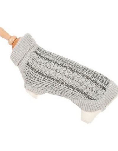 Sweater with studs for Twist dogs 35 cm gray