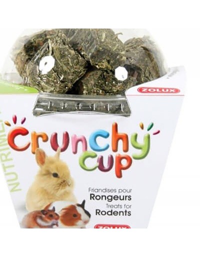 Crunchy Cup block alfalfa and carrot treat for rodent