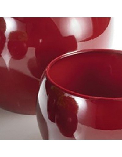 Ceramic Keramikubertopf Scheurich Cover PotDark Red