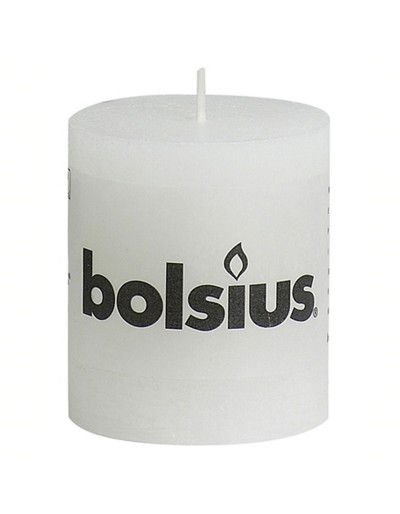 Rustic white candle 80/68 mm