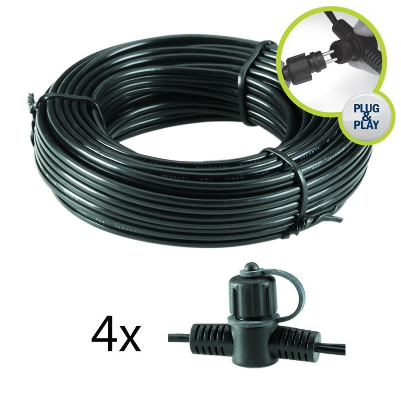 MAIN 10M CABLE WITH 4 SPT1W MAX 120W CONNECTORS