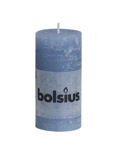 Rustic blue candle 100x50mm