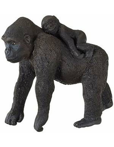 Schleich female gorilla with baby