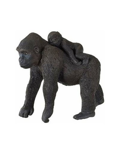 Schleich female gorilla with baby