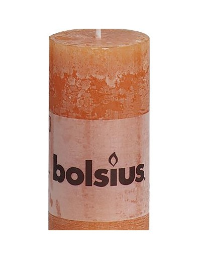 Bolsius rustic pillar candle orange