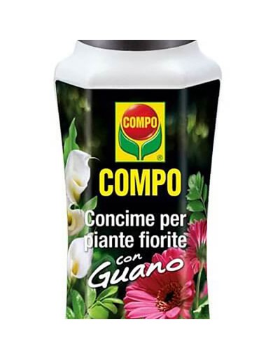 Meststof voor bloemplanten met compo vloeibare guano