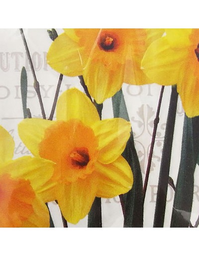 Napkins yellow daffodils