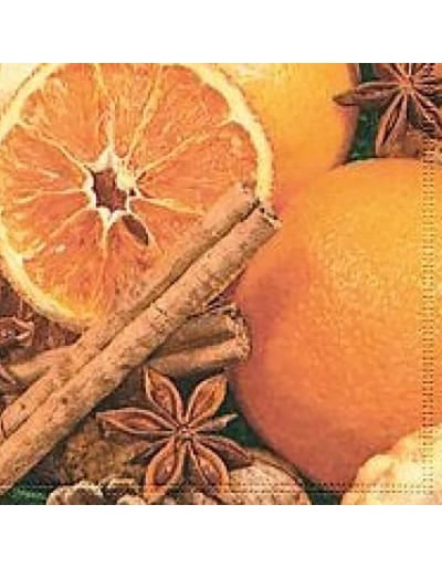 Przyprawy do serwetki i pomarańcze