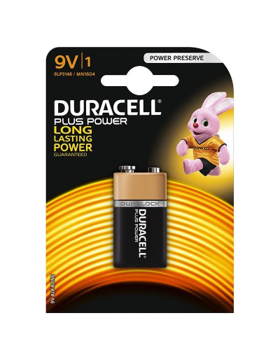 DURACELL PLUS POWER TRANSISTOR 9V BATTERIEN