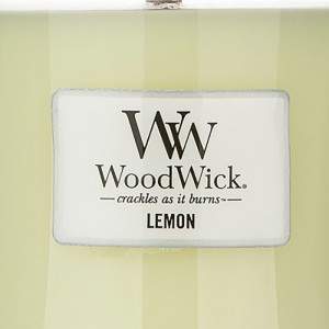 Woodwick medium pot kaars citroen