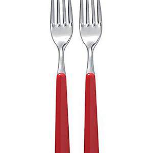 Excelsa Set Forks em aço vermelho inoxidável
