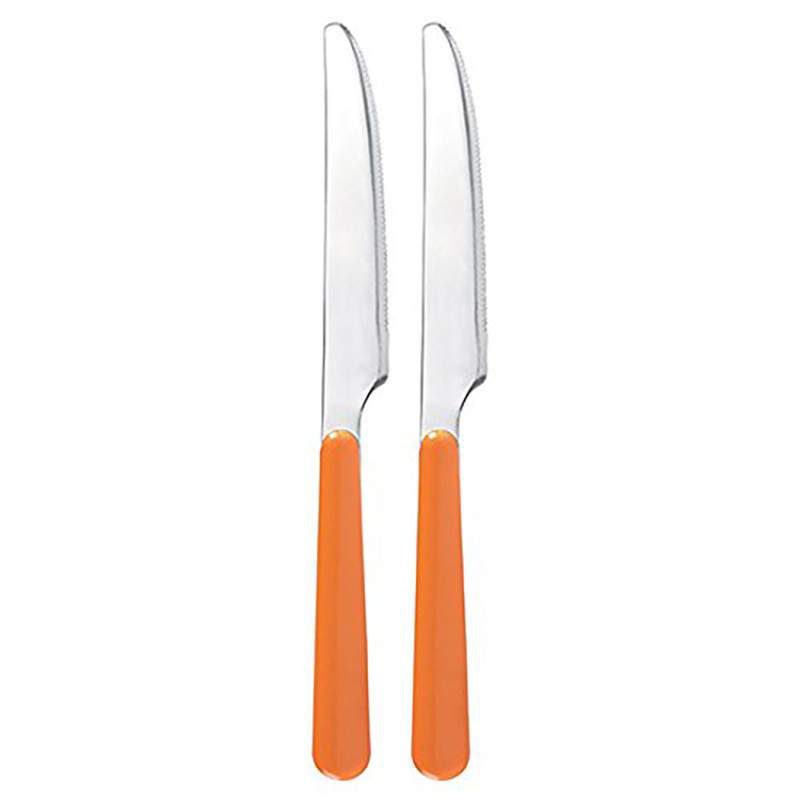 SET 2 CUCHILLO NARANJA DE MODA