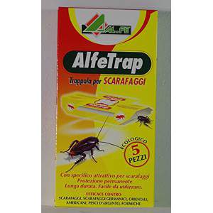 Alfetrap adhesive trap for cockroaches with tablet