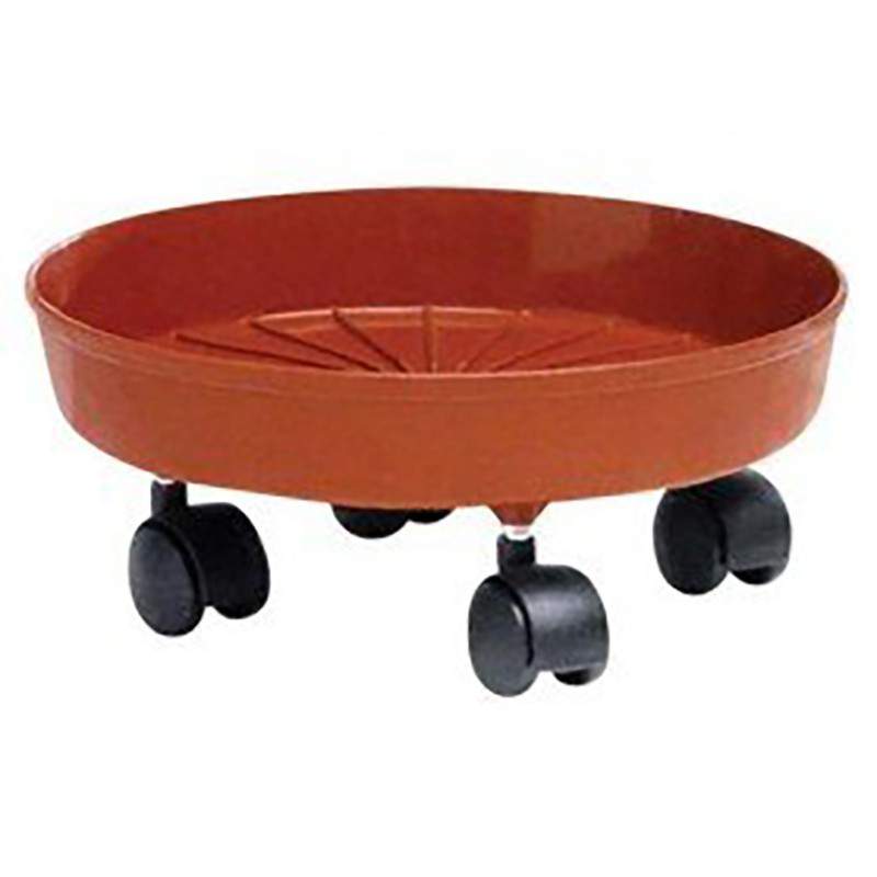 SOTTOVASO with RUOTE LIFE 50 TERRACOTTA